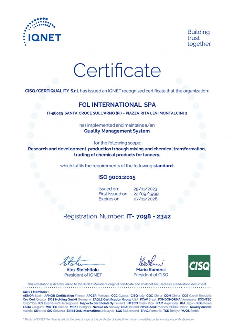 UNI EN ISO 9001:2015
